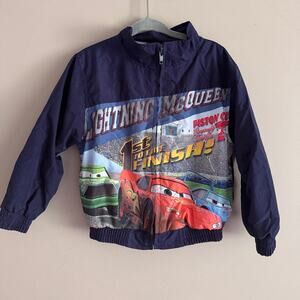 Disney Pixar Cars Lightning McQueen Windbreaker Jacket Toddler 2T Piston Cup